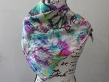 LAKE COMO Hand-Dyed Silk Scarf - 35 x 35 inch square