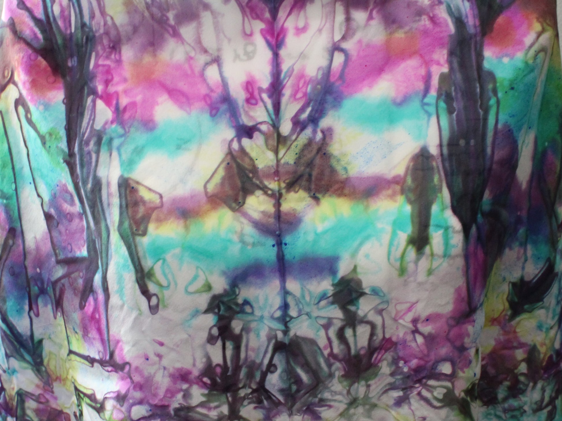 LAKE COMO Hand-Dyed Silk Scarf - 35 x 35 inch square - Purple Lamb