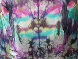 LAKE COMO Hand-Dyed Silk Scarf - 35 x 35 inch square