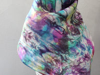 LAKE COMO Hand-Dyed Silk Scarf - 35 x 35 inch square