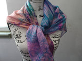 SPRING BREEZE Hand-Dyed Silk Scarf - 35 x 35 inch square