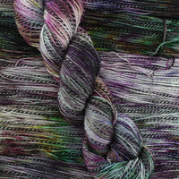 SMITTEN Hand-Dyed Yarn on Stained Glass Sock