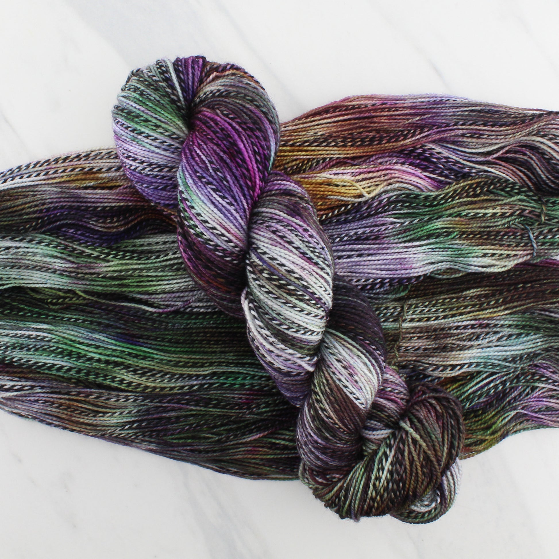 SMITTEN on Stained Glass Sock - Indie-Dyed Yarn - Purple Lamb