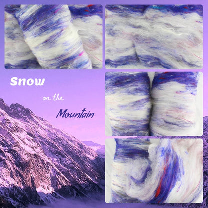 SNOW ON THE MOUNTAIN Art Batts to Spin and Felt