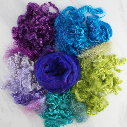 SPARKLE AND LOCKS - Kid Mohair Locks, Angelina, and Sari Silk