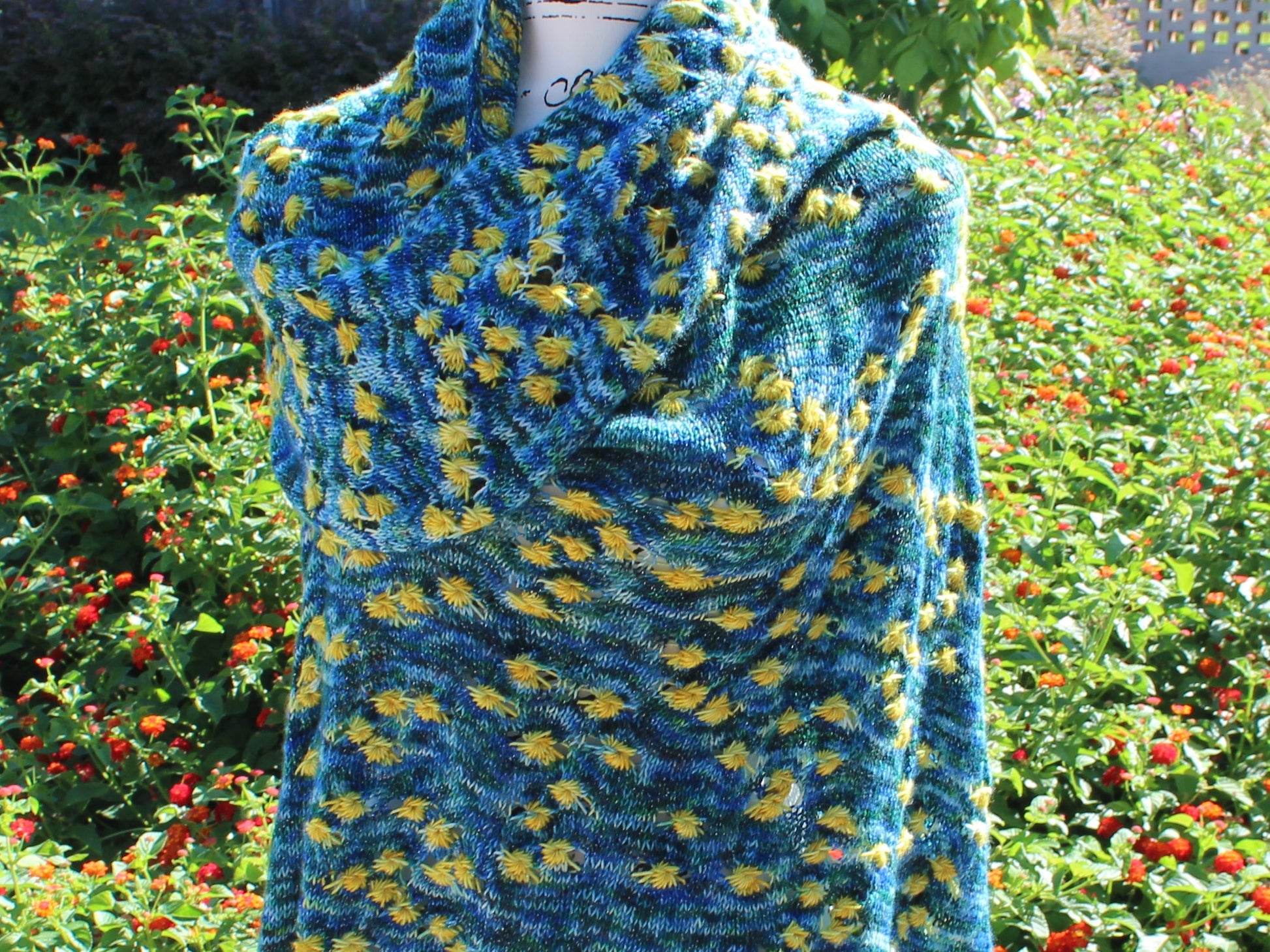 VAN GOGH'S STARRY NIGHT on Stained Glass Sock - Assigned Pooling Yarn - Purple Lamb