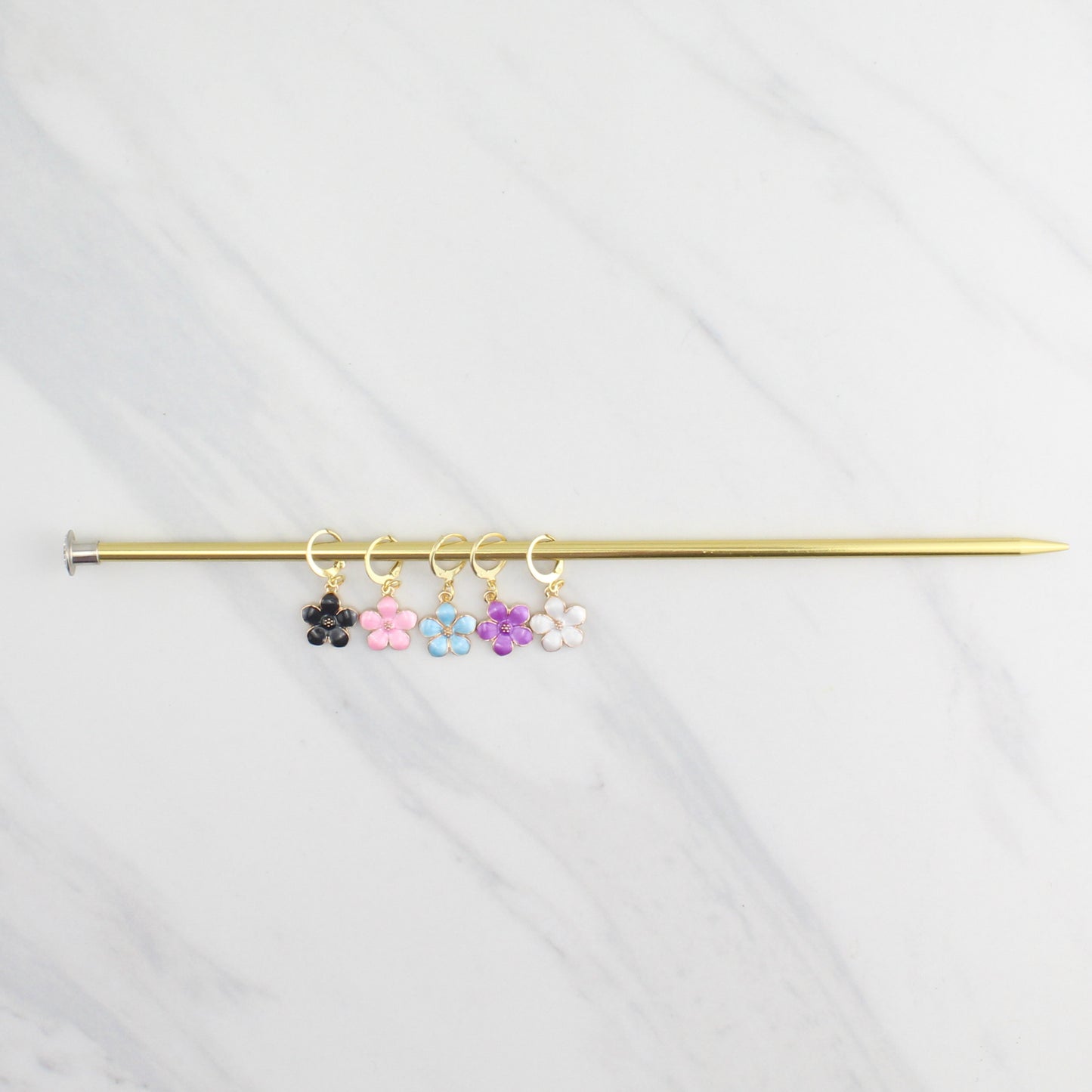 FLOWER STITCH MARKER SETS FOR KNITTING AND CROCHET