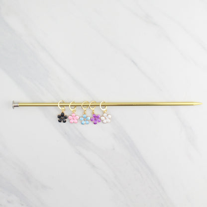 FLOWER STITCH MARKER SETS FOR KNITTING AND CROCHET