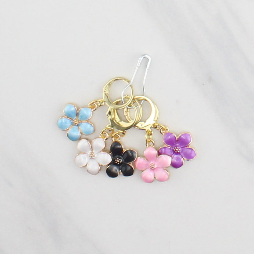 FLOWER STITCH MARKER SETS FOR KNITTING AND CROCHET