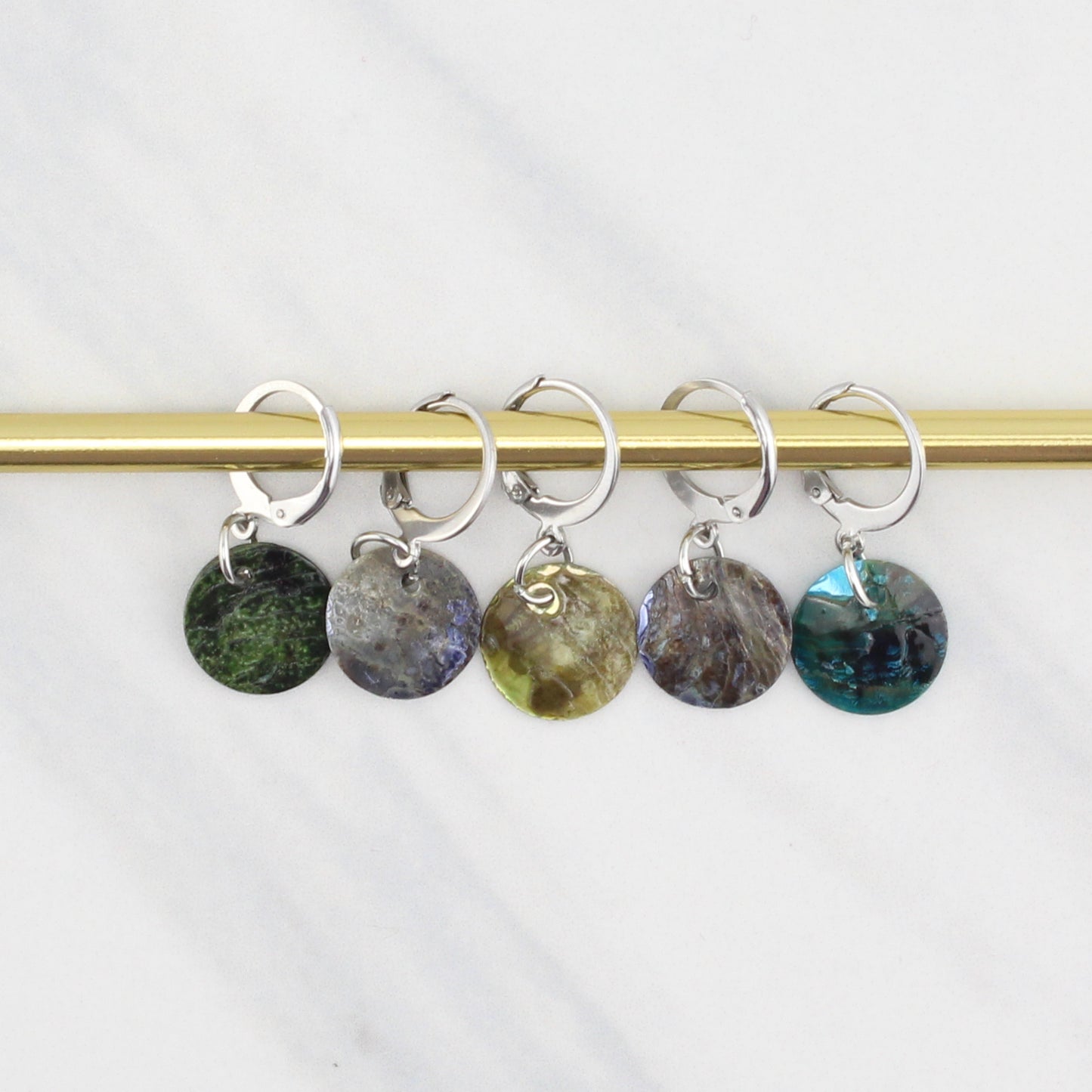 SHELL STITCH MARKER SETS FOR KNITTING AND CROCHET