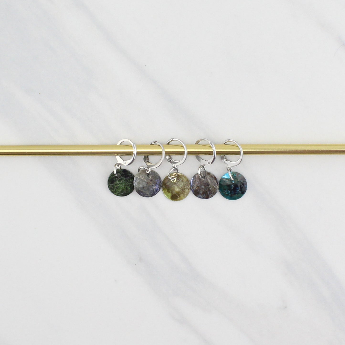 SHELL STITCH MARKER SETS FOR KNITTING AND CROCHET