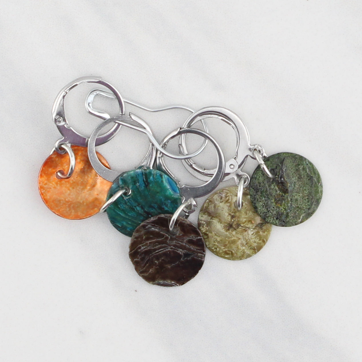SHELL STITCH MARKER SETS FOR KNITTING AND CROCHET
