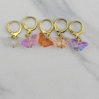 BUTTERFLY STITCH MARKER SETS FOR KNITTING AND CROCHET