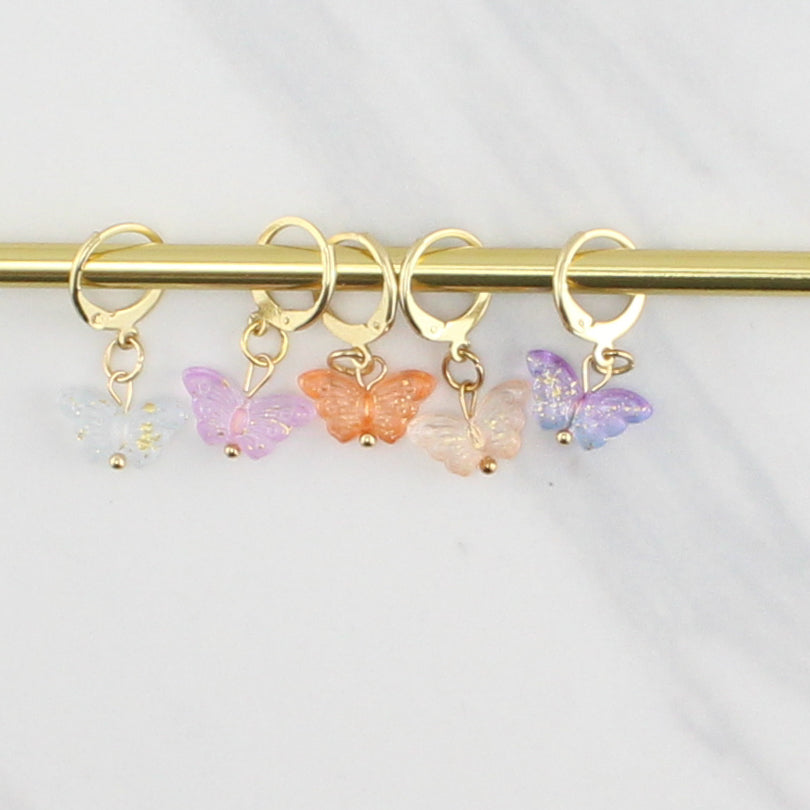 BUTTERFLY STITCH MARKER SETS FOR KNITTING AND CROCHET