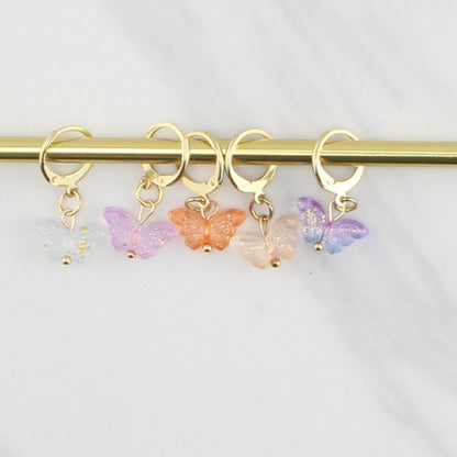 BUTTERFLY STITCH MARKER SETS FOR KNITTING AND CROCHET