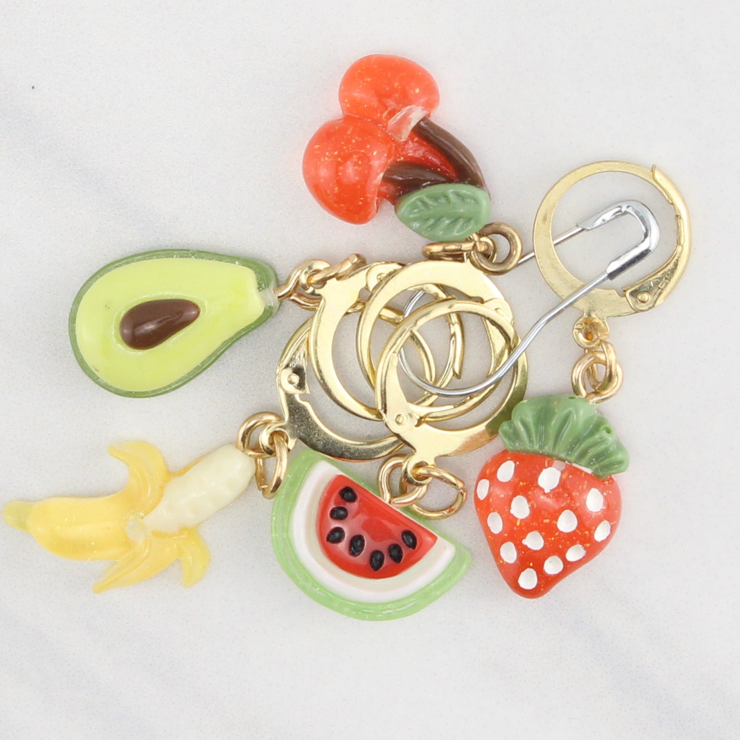 FRUIT STITCH MARKER SETS FOR KNITTING AND CROCHET