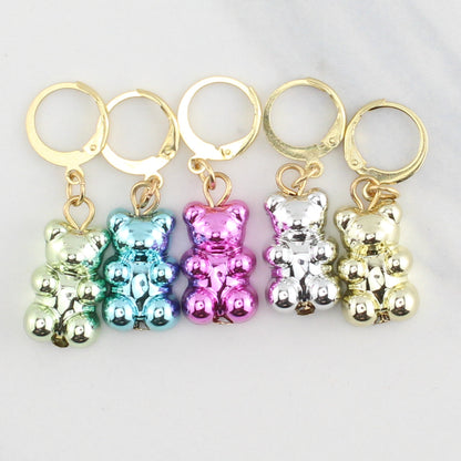 METALLIC GUMMY BEAR STITCH MARKER SETS FOR KNITTING AND CROCHET