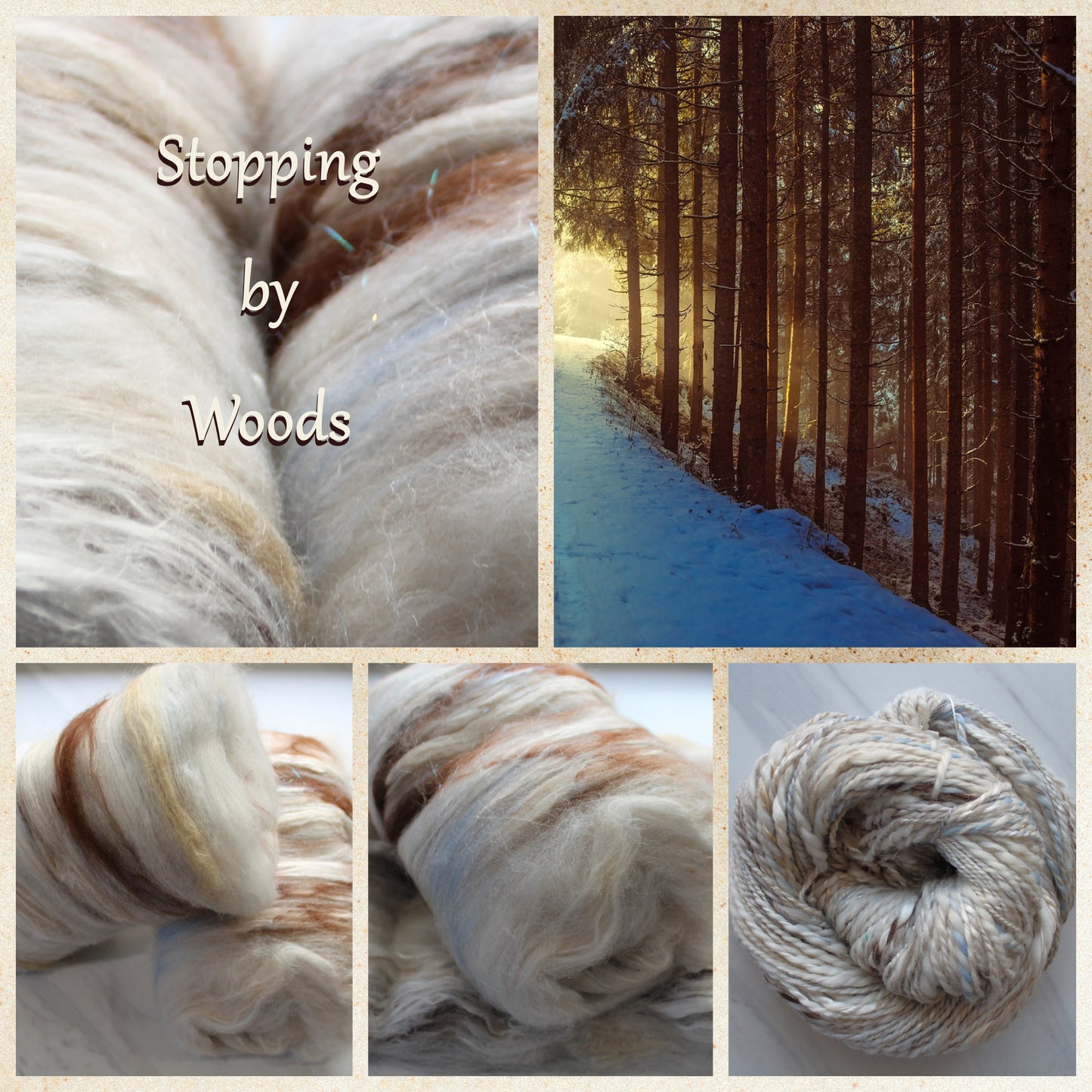 STOPPING BY WOODS ON A SNOWY EVENING Art Batts to Spin and Felt