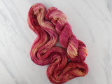 SUNRISE, SUNSET Hand-Dyed Yarn on Sparkly Merino Sock