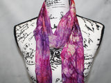 SUNSET AT SEA Hand-Dyed Silk Scarf - 8 x 72 inches