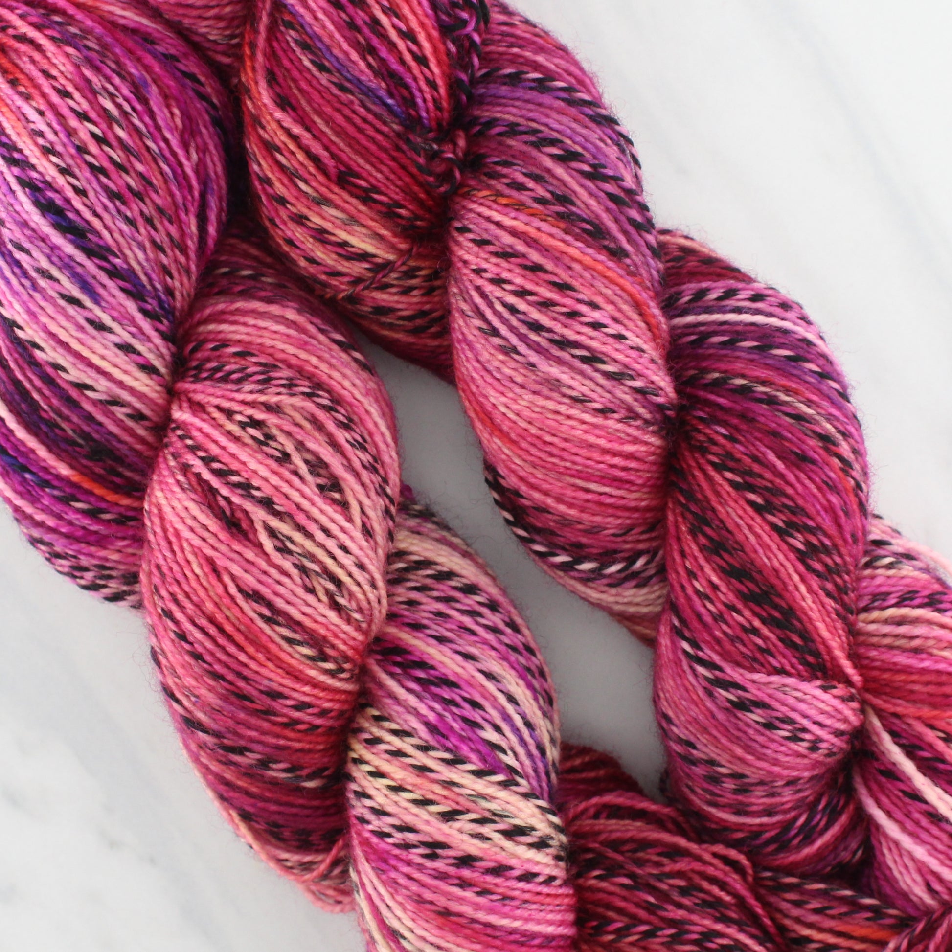 SUNSET AT SEA on Stained Glass Sock - Indie-Dyed Yarn - Purple Lamb