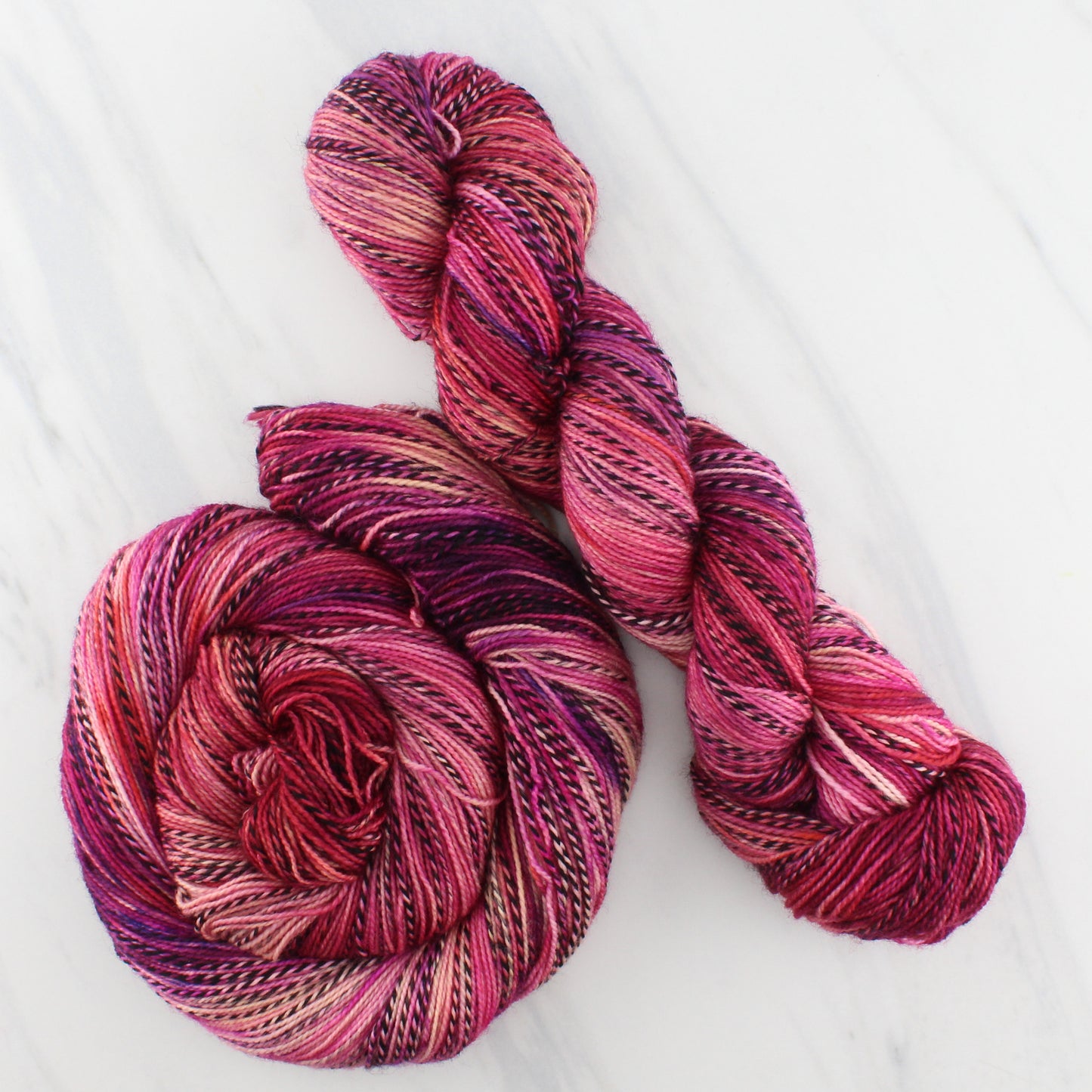SUNSET AT SEA on Stained Glass Sock - Indie-Dyed Yarn - Purple Lamb
