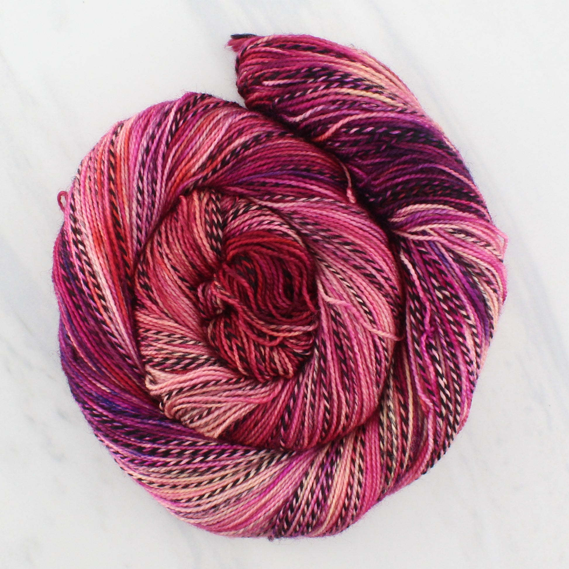 SUNSET AT SEA on Stained Glass Sock - Indie-Dyed Yarn - Purple Lamb