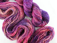 SUNSET AT SEA Hand-Dyed Yarn on Sparkly Merino Sock