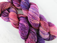 SUNSET AT SEA Hand-Dyed Yarn on Sparkly Merino Sock
