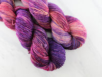 SUNSET AT SEA Hand-Dyed Yarn on Sparkly Merino Sock