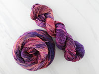 SUNSET AT SEA Hand-Dyed Yarn on Sparkly Merino Sock