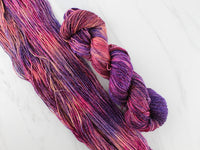 SUNSET AT SEA Hand-Dyed Yarn on Sparkly Merino Sock