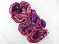 SUNSET AT SEA Hand-Dyed Yarn on Sparkly Merino Sock
