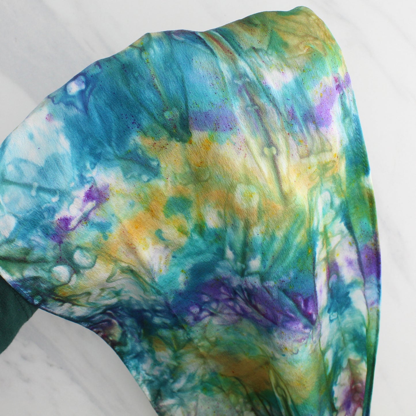 TELEMACHUS Hand-Dyed Silk Satin Scarf - 8 x 54 inches
