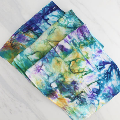 TELEMACHUS Hand-Dyed Silk Satin Scarf - 8 x 54 inches