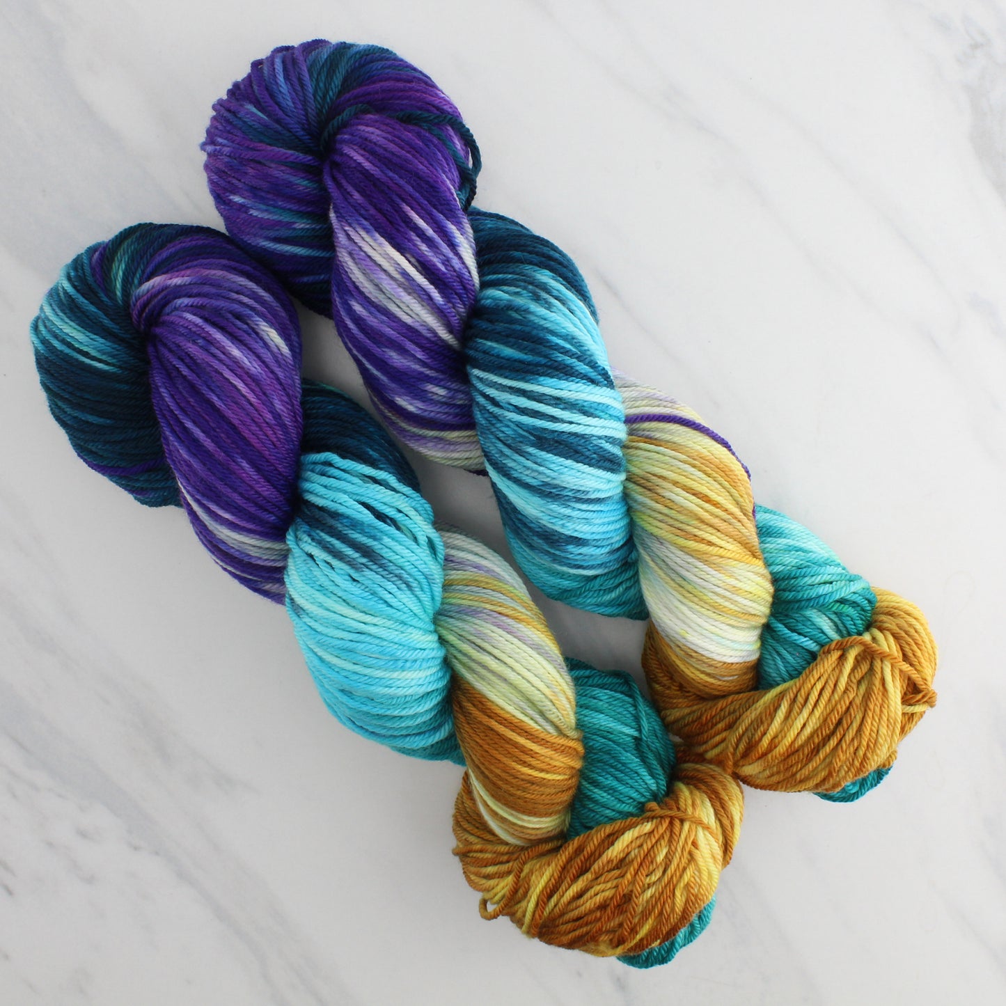 Odyssey Collection - TELEMACHUS Hand Dyed on Squoosh DK - Block Variegated Colorway