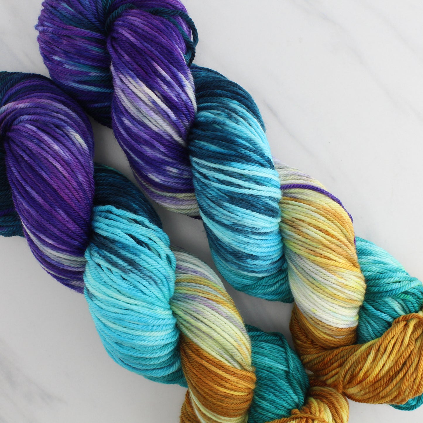 Odyssey Collection - TELEMACHUS Hand Dyed on Squoosh DK - Block Variegated Colorway