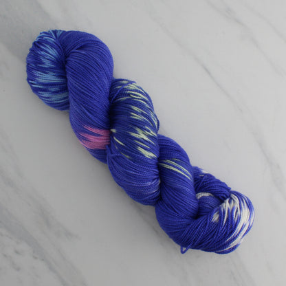 TEXAS BLUEBONNET Hand Dyed on Feather Fingering - Ikat Yarn