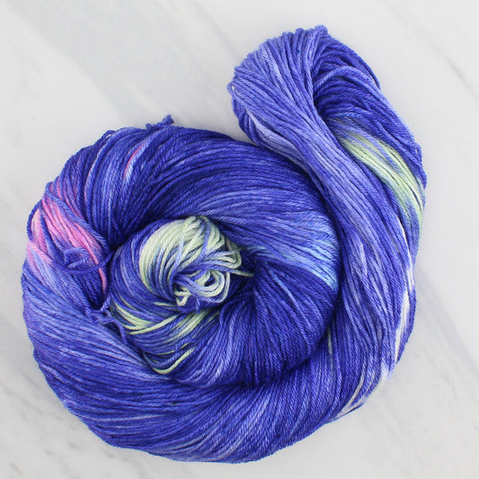 TEXAS BLUEBONNET on So Silky Sock - Ikat Colorway