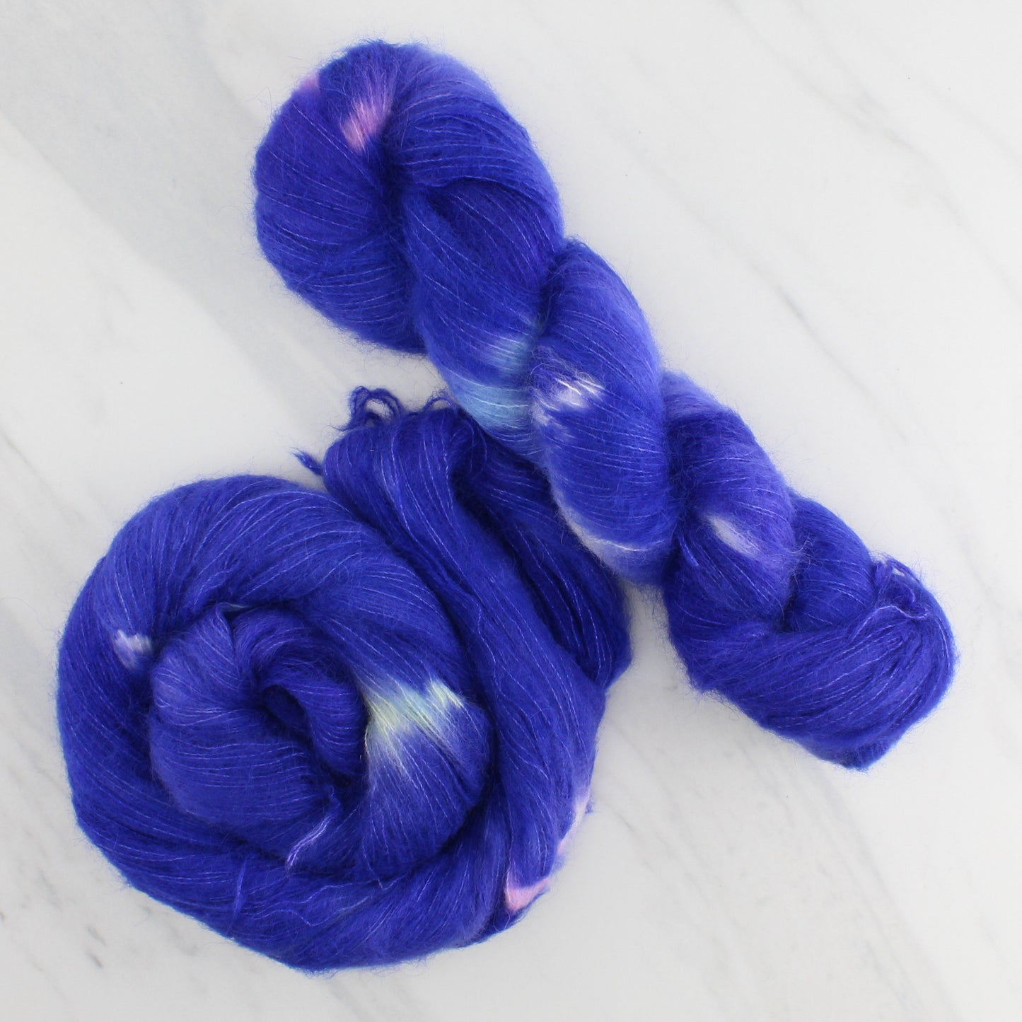 TEXAS BLUEBONNET on Suri Lace Cloud - Ikat Colorway