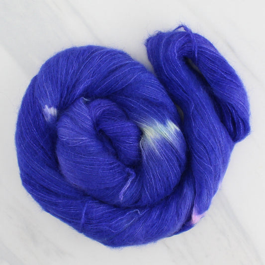 TEXAS BLUEBONNET on Suri Lace Cloud - Ikat Colorway
