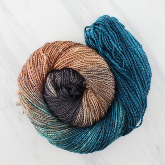 THE GREAT BLACK BULL on Buttery Soft DK - Hand-Dyed Yarn - Purple Lamb