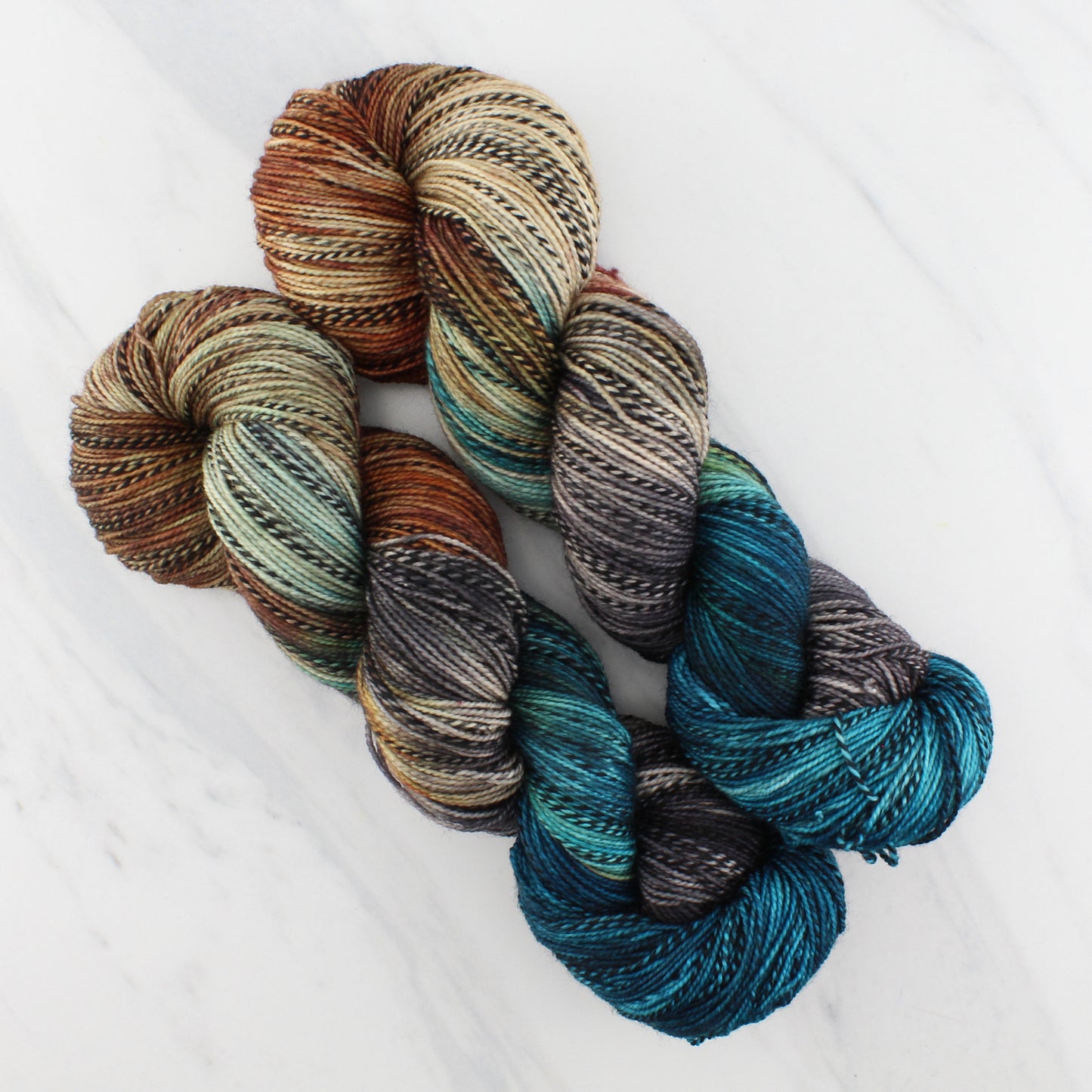 THE GREAT BLACK BULL on Stained Glass Sock- Hand-Dyed Yarn - Purple Lamb