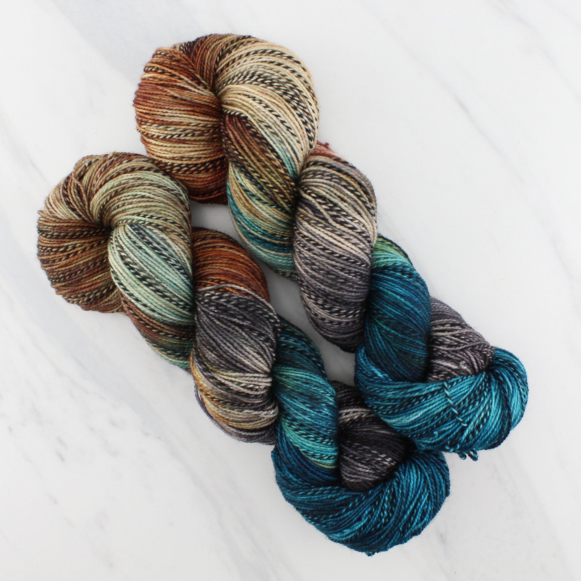 THE GREAT BLACK BULL on Stained Glass Sock- Hand-Dyed Yarn - Purple Lamb