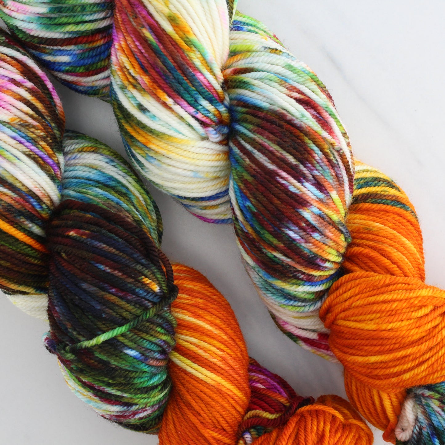 THE PHOENIX Hand Dyed on Squoosh Worsted - Assigned Pooling Colorway