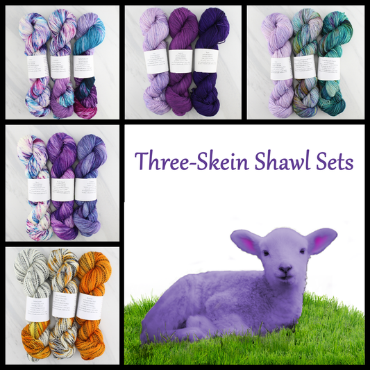 THREE-SKEIN SHAWL SETS - Dyed to Order
