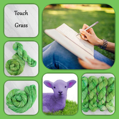 TOUCH GRASS - Yarn Dyed to Order - Splashed & Speckled Colorway
