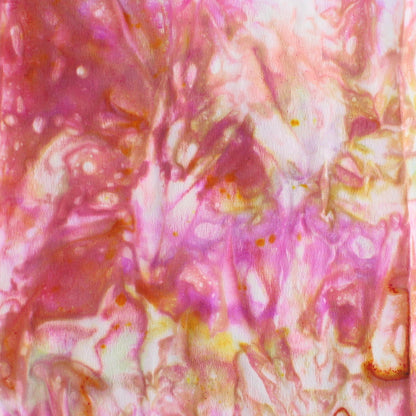 TULIPS Hand-Dyed Silk Satin Scarf - 8 x 54 inches