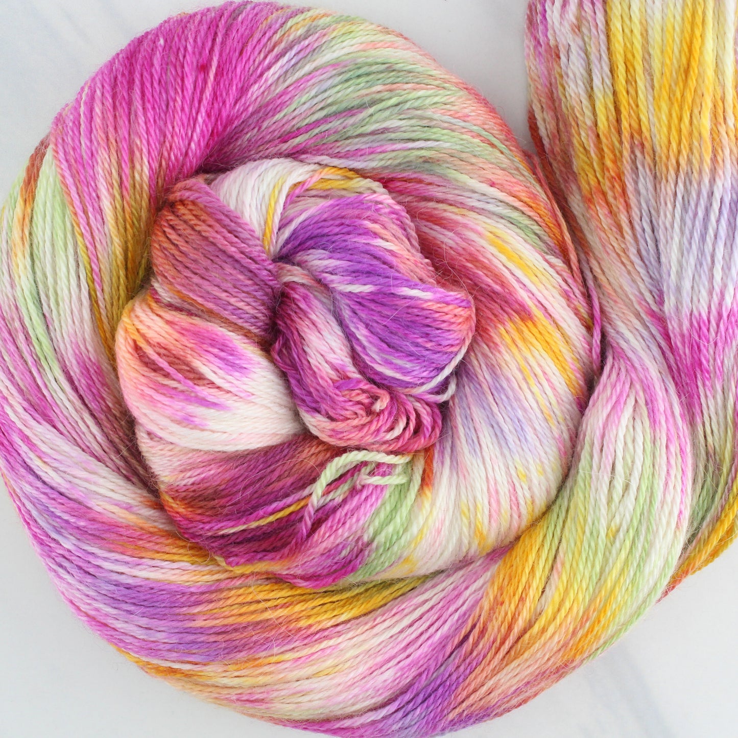 TULIPS Hand Dyed on Dream Fingering - Splashed & Speckled Colorway