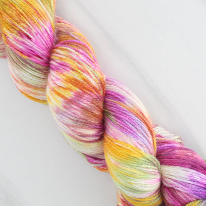 TULIPS Hand Dyed on Dream Fingering - Splashed & Speckled Colorway